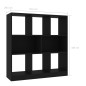 vidaXL Estantería librería madera contrachapada negro 97,5x29,5x100cm vidaXL Estantería librería madera contrachapada negro 97,5x29,5x100cm