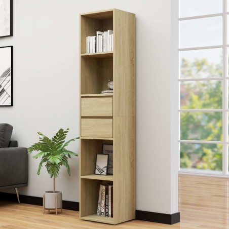 vidaXL Estantería madera contrachapada color roble Sonoma 36x30x171 cm