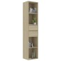 vidaXL Estantería madera contrachapada color roble Sonoma 36x30x171 cm vidaXL Estantería madera contrachapada color roble Sonoma 36x30x171 cm