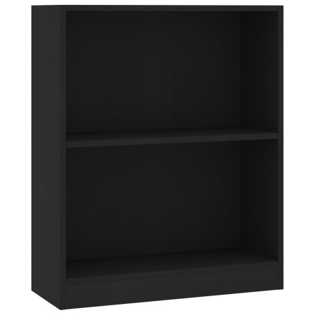 vidaXL Estantería de madera contrachapada negro 60x24x74,5 cm