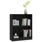 vidaXL Estantería de madera contrachapada negro 60x24x74,5 cm