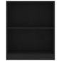 vidaXL Estantería de madera contrachapada negro 60x24x74,5 cm
