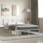 vidaXL Estructura de cama con cabecero metal blanca 140x200 cm vidaXL Estructura de cama con cabecero metal blanca 140x200 cm