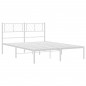 vidaXL Estructura de cama con cabecero metal blanca 140x200 cm vidaXL Estructura de cama con cabecero metal blanca 140x200 cm