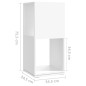 vidaXL Armario giratorio aglomerado blanco 34,5x34,5x75,5 cm vidaXL Armario giratorio aglomerado blanco 34,5x34,5x75,5 cm