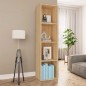 vidaXL Estantería libros/mueble TV contrachapada roble 36x30x143 cm vidaXL Estantería libros/mueble TV contrachapada roble 36x30x143 cm
