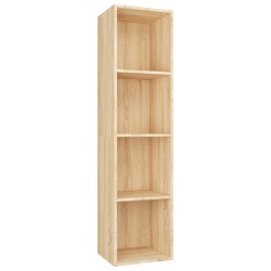 vidaXL Estantería libros/mueble TV contrachapada roble 36x30x143 cm