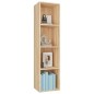 vidaXL Estantería libros/mueble TV contrachapada roble 36x30x143 cm vidaXL Estantería libros/mueble TV contrachapada roble 36x30x143 cm
