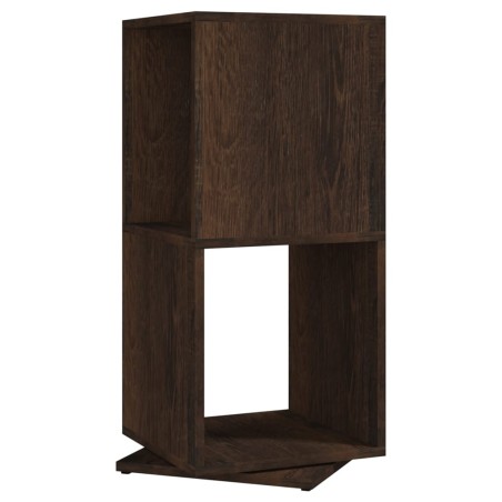 vidaXL Armario giratorio aglomerado roble ahumado 34,5x34,5x75,5 cm