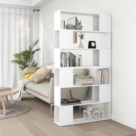 vidaXL Estantería divisor de espacios blanco 100x24x188 cm