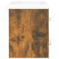vidaXL Mueble de baño con lavabo madera contrachapada roble ahumado vidaXL Mueble de baño con lavabo madera contrachapada roble ahumado