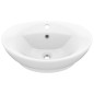 vidaXL Lavabo lujoso con rebosadero cerámica blanco mate 58,5x39 cm vidaXL Lavabo lujoso con rebosadero cerámica blanco mate 58,5x39 cm