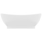 vidaXL Lavabo lujoso con rebosadero cerámica blanco mate 58,5x39 cm vidaXL Lavabo lujoso con rebosadero cerámica blanco mate 58,5x39 cm