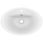 vidaXL Lavabo lujoso con rebosadero cerámica blanco mate 58,5x39 cm vidaXL Lavabo lujoso con rebosadero cerámica blanco mate 58,5x39 cm