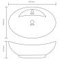 vidaXL Lavabo lujoso con rebosadero cerámica blanco mate 58,5x39 cm vidaXL Lavabo lujoso con rebosadero cerámica blanco mate 58,5x39 cm