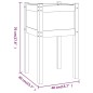 vidaXL Jardineras 2 uds madera maciza de pino 40x40x70 cm