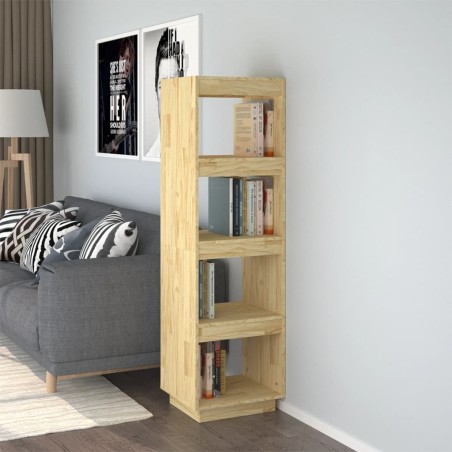 vidaXL Estantería/divisor de espacios madera maciza pino 40x35x135 cm
