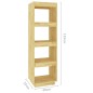 vidaXL Estantería/divisor de espacios madera maciza pino 40x35x135 cm vidaXL Estantería/divisor de espacios madera maciza pino 40x35x135 cm