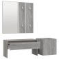 vidaXL Set de muebles de recibidor madera contrachapada gris Sonoma vidaXL Set de muebles de recibidor madera contrachapada gris Sonoma