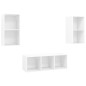 vidaXL Juego de muebles de salón 3 pzs madera ingeniería blanco brillo vidaXL Juego de muebles de salón 3 pzs madera ingeniería blanco brillo