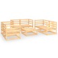 vidaXL Juego de muebles de jardín 7 piezas madera maciza de pino vidaXL Juego de muebles de jardín 7 piezas madera maciza de pino
