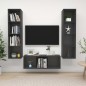 vidaXL Juego de muebles de salón 3 piezas madera de ingeniería gris
