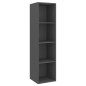 vidaXL Juego de muebles de salón 3 piezas madera de ingeniería gris