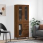 vidaXL Aparador alto madera contrachapada marrón roble 69,5x34x180 cm