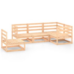 vidaXL Juego de muebles de jardín 5 piezas madera maciza de pino