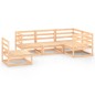 vidaXL Juego de muebles de jardín 5 piezas madera maciza de pino vidaXL Juego de muebles de jardín 5 piezas madera maciza de pino