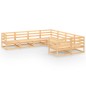 vidaXL Juego de muebles de jardín 8 piezas madera maciza de pino vidaXL Juego de muebles de jardín 8 piezas madera maciza de pino