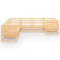 vidaXL Juego de muebles de jardín 8 piezas madera maciza de pino vidaXL Juego de muebles de jardín 8 piezas madera maciza de pino