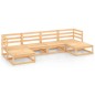 vidaXL Juego de muebles de jardín 6 piezas madera maciza de pino vidaXL Juego de muebles de jardín 6 piezas madera maciza de pino