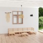 vidaXL Juego de muebles de jardín 8 piezas madera maciza de pino vidaXL Juego de muebles de jardín 8 piezas madera maciza de pino