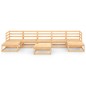 vidaXL Juego de muebles de jardín 8 piezas madera maciza de pino vidaXL Juego de muebles de jardín 8 piezas madera maciza de pino