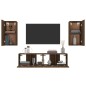 vidaXL Set de muebles para TV 4 pzas madera contrachapada marrón roble