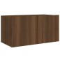 vidaXL Set de muebles para TV 4 pzas madera contrachapada marrón roble