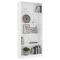 vidaXL Estantería de 5 niveles madera contrachapada blanca 80x24x175cm vidaXL Estantería de 5 niveles madera contrachapada blanca 80x24x175cm