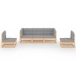vidaXL Juego de muebles de jardín 5 pzas y cojines madera pino maciza vidaXL Juego de muebles de jardín 5 pzas y cojines madera pino maciza