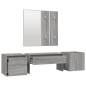 vidaXL Set de muebles de recibidor madera contrachapada gris Sonoma vidaXL Set de muebles de recibidor madera contrachapada gris Sonoma