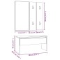 vidaXL Set de muebles de recibidor madera contrachapada gris Sonoma vidaXL Set de muebles de recibidor madera contrachapada gris Sonoma