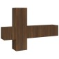 vidaXL Set de muebles para TV 3 pzas madera contrachapada roble marrón