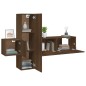vidaXL Set de muebles para TV 3 pzas madera contrachapada roble marrón