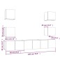 vidaXL Set de muebles para TV 7 pzas madera contrachapada gris Sonoma vidaXL Set de muebles para TV 7 pzas madera contrachapada gris Sonoma