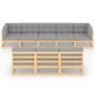 vidaXL Muebles de jardín 8 pzas y cojines madera maciza pino vidaXL Muebles de jardín 8 pzas y cojines madera maciza pino