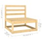 vidaXL Juego de muebles de jardín 10 pzas y cojines madera maciza pino vidaXL Juego de muebles de jardín 10 pzas y cojines madera maciza pino