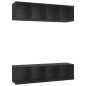 vidaXL Muebles de salón de pared 2 uds madera ingeniería negro vidaXL Muebles de salón de pared 2 uds madera ingeniería negro