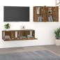 vidaXL Set de muebles de TV 4 pzas madera contrachapada roble ahumado vidaXL Set de muebles de TV 4 pzas madera contrachapada roble ahumado