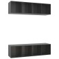 vidaXL Muebles de salón de pared 2 uds madera ingeniería gris brillo vidaXL Muebles de salón de pared 2 uds madera ingeniería gris brillo