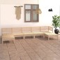 vidaXL Juego de muebles de jardín 7 piezas madera maciza de pino vidaXL Juego de muebles de jardín 7 piezas madera maciza de pino